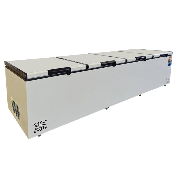 Freezer Large Capacity Top Open Fridge Chest Horizontal Deep with Silding Glass Door