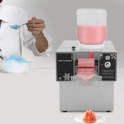 60kg/Day Electric Snowflake Ice Maker with 8 Different Roller Speeds, Commercial Snow Ice Shaver Machine