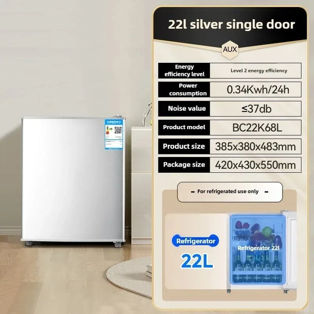 Household Frost free refrigerator Dormitory Rental room mini Fridge Freezer Double Door Two-chamber Refrigerator Home Appliance