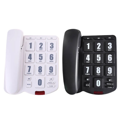 1pc Big Button Landline Phone Desktop Telephone Loud Ringtone Fixed Home Phone for Elderly and Visually Impaired PK3000