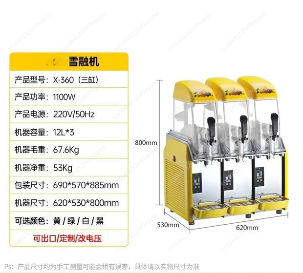 Slush machine Commercial single cylinder double cylinder snow melting machine Snow granulatorCold drink machine Beverage