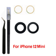 1 Set Back Camera Lens Glass For iPhone Xs 11 12 13 mini 14 15 Plus Pro Max Rear Camera Repairing Parts With 3m Glue & Tools