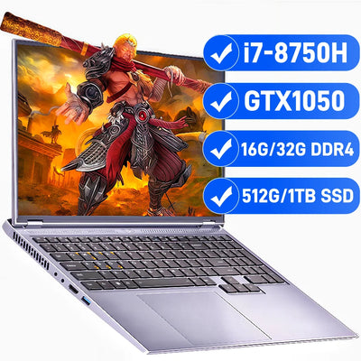 16.1" intel core i7-8750H GTX1050 gaming laptops portable notebook computer pc 32GB DDR4 1TB windows 11 Backlit Keyboard special