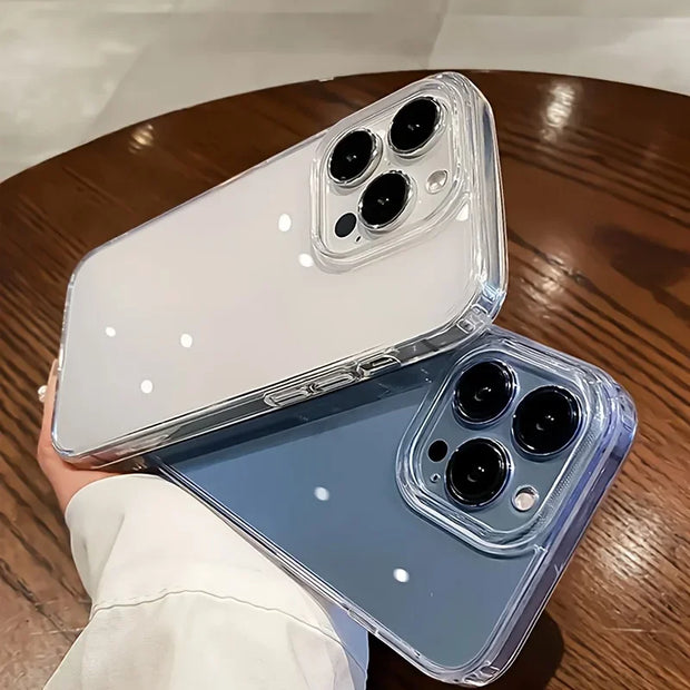 Ultra Thin Clear Acrylic Phone Case For iPhone 17 16 15 14 Plus 13 12 11 Pro Max Phone Back Cover Transparent Shockproof Cover