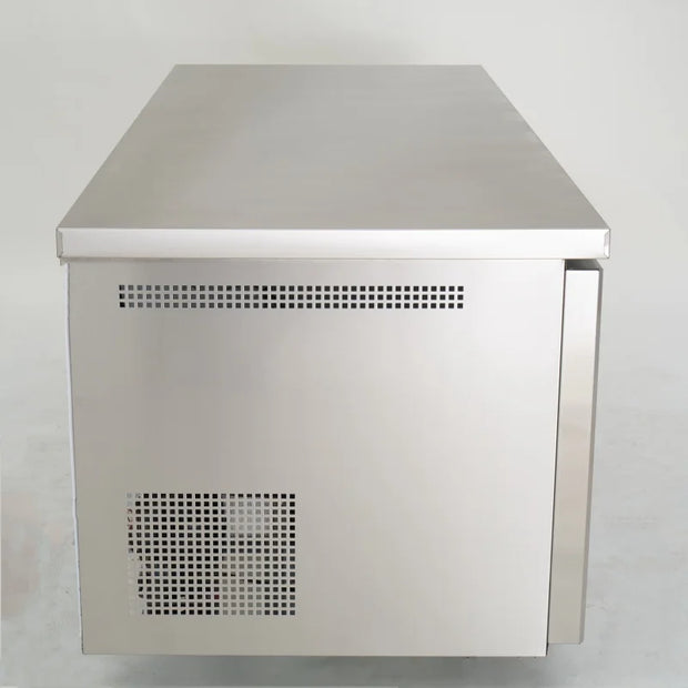 8-Door Stainless Steel Workbench Refrigeration Equipment LED Light Freezer Under Counter Fridge For Display Cooler