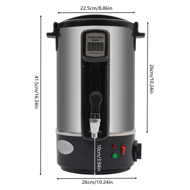 8/10.8/12L 1100W Wax Melter,stainless Steel Wax Warmer Machine,wax Melter For Candle Making W/ Heating Spout