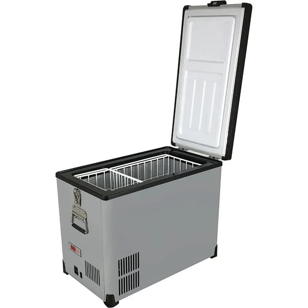 FM-62DZ 62 Quart Dual Zone Portable Refrigerator and Deep Freezer Chest, AC 110V/ DC 12V, Real Freezer for Car, Home