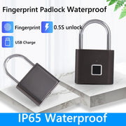 Waterproof Fingerprint Lock Smart Biometric Fingerprint Keyless Door Lock Security Padlock for Luggage Case
