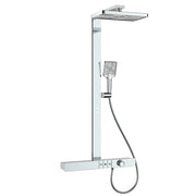 Luxury Led Display Brass Gun Grey Showers Wall Mounted Temperature Display Thermostatic Rainfall Bathroom Shower Sets