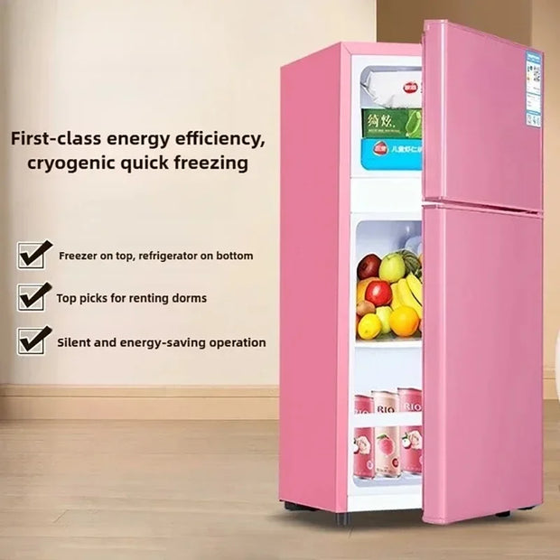 Household Small Refrigerator with Deep Freezers Rental Room Double Door Fridge Freezer First Level Energy Saving Refrigerator Z