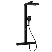 Luxury Led Display Brass Gun Grey Showers Wall Mounted Temperature Display Thermostatic Rainfall Bathroom Shower Sets