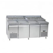 New Restaurant Kitchen Freezer Air Cooling Workbench 2 Door Under Counter Fridge Stainless Steel Worktop Freezer