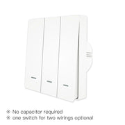 MOES Smart Light Switch Tuya ZigBee No Neutral Wire No Capacitor Needed Smart Life 2/3 Way Works with Alexa Google Home 2mqtt