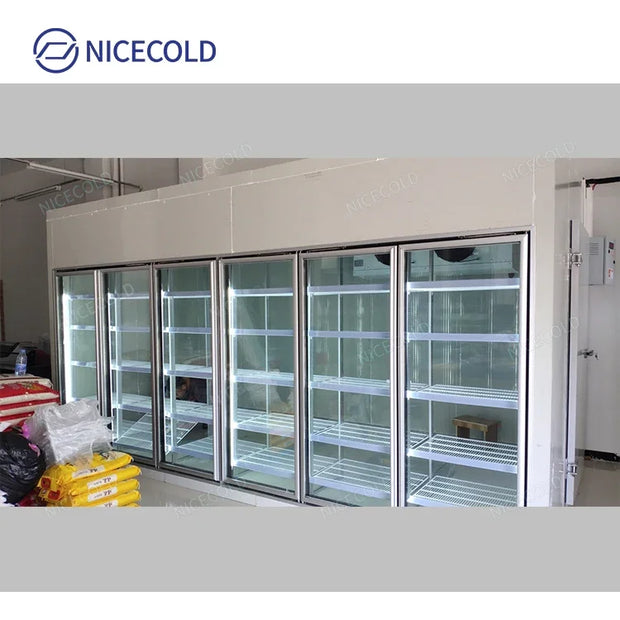 Supermarket Refrigerator Display Freezer Glass Door Electric Heating Glass Doors For Walk In Cooler