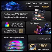 16.1" intel core i7-8750H GTX1050 gaming laptops portable notebook computer pc 32GB DDR4 1TB windows 11 Backlit Keyboard special