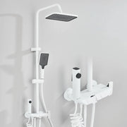 Rozin Black Smart Digital Display Shower Faucet Set Piano Style Rainlfall Bathroom System Grey Digital Mixer Tap Bidet Shower