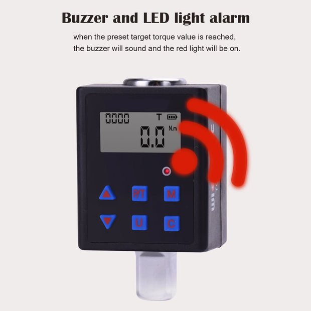 Digital  Meter Digital Backlight Display Two-ways Measurement Two Working Modes AdjustableFour Units Switchable with Sound Light