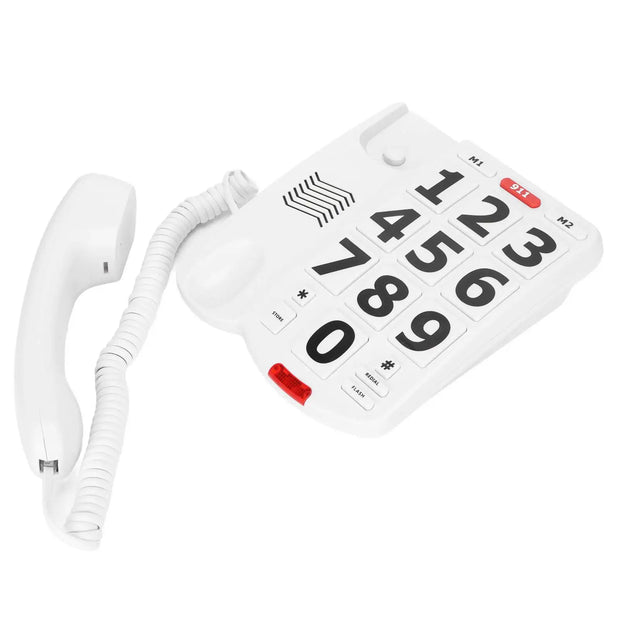 Big Button Phone Wired Big Button Landline Phone with Easy to Read Big Buttons and Super Loud Ringtones for Elderly Home Office