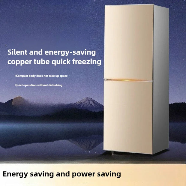 large capacity Refrigerator Dormitory Rental Room Double Door Freezer Refrigerator First Level Energy Saving Silent Refrigerator