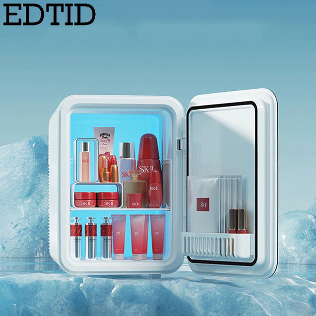 12V Car refrigerator Small Household Refrigeration Cabinet Car Home Dual-use Freezer Cosmetics refrigeration Box Mini Fridge 10L