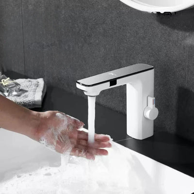 Smart Sensor LED Faucet Bathroom Basin Infrared Faucet Kitchen Sink Mixer Tap Hot and Cold Vanity Touchless Tap Digital Display