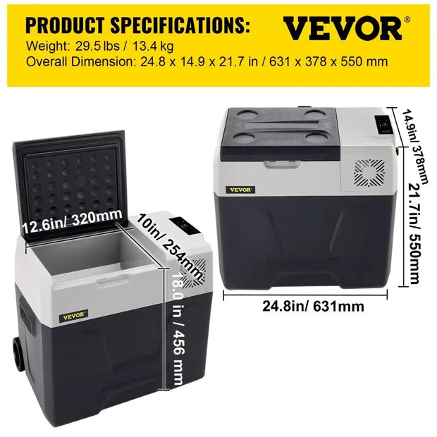 Sihao Car Mini Refrigerator Mini Fridge 15-55L Freezer Portable Compressor Cooler 12/24V DC 110-240V Ice Box for Camping