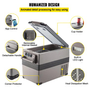 VEVOR 35L/45L/55L Car Fridge Freezer, Portable Compressor Cooler for Vehicles, Travel, Outdoor & Home Use