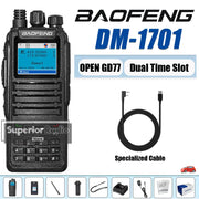 Baofeng DM-1701 DMR Walkie Talkie Open GD77 UHF VHF Digital Mobile Two Way Radio 3000CH Dual Time Slot Tier 1+2 Update Firmware