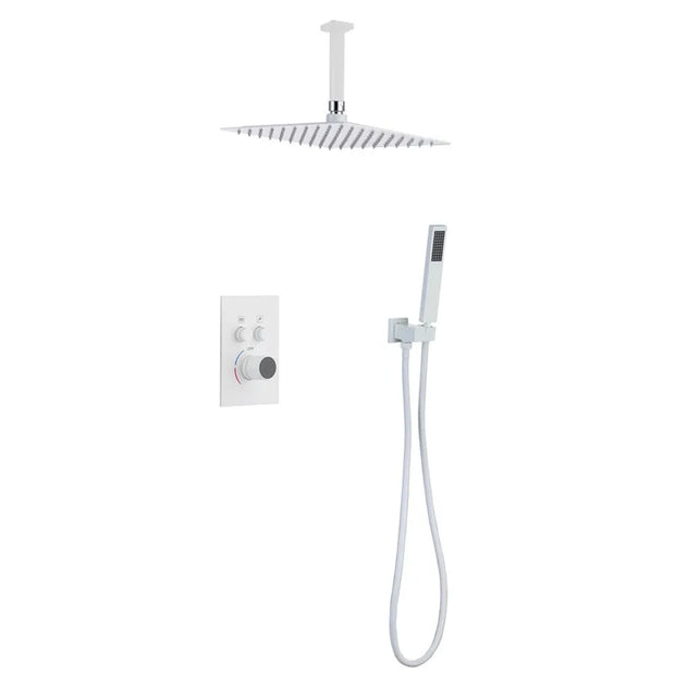 Digital Gunmetal gray white black Rain Shower Head Bathroom Brass Bath wall mounted Shower Set Wall Mounted faucet shower set