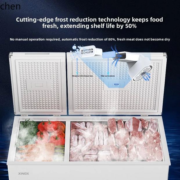 HXL Freezer Refrigerator Dual-use Frost-free Horizontal Dual-temperature Fresh-keeping Refrigerator