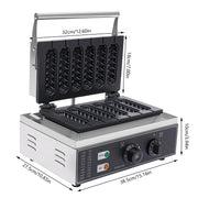 1500W 220V Commercial 6pcs Waffle Maker Hot Dog Machine DIY food Making Machine
