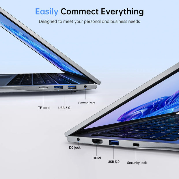 17.3 inch Gaming Office Laptop PC Intel N5095 Windows 11 Pro 16GB DDR4 1TB SSD Fingerprint Unlock Backlit Notebook PC Computer