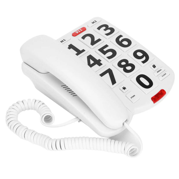 Big Button Phone Wired Big Button Landline Phone with Easy to Read Big Buttons and Super Loud Ringtones for Elderly Home Office