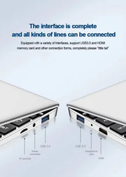 14.1inch Intel Atom A3950 Laptop Computer Windows 11 Pro 2025 Notebook PC 12GB RAM 512GB 1TB SSD 1920*1080 Office Computer PC