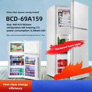 large capacity Refrigerator Dormitory Rental Room Double Door Freezer Refrigerator First Level Energy Saving Silent Refrigerator