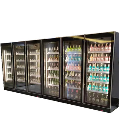 Good Price Glass Door Freezer Supermarket Wine Beverage Refrigerator for Cola Soda Cooler