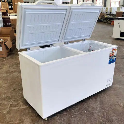 Freezer Large Capacity Top Open Fridge Chest Horizontal Deep with Silding Glass Door