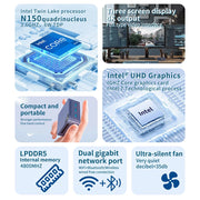 SOYO M4 Mini Mini PC Intel Twin Lake N150 Processor LPDDR5 12GB RAM 512GB ROM Windows 11 Pro WiFi 5 BT5.2 Desktop Computer