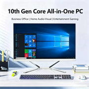 22 Inch Core I7 CPU  8G DDR4 256G 512SSD All in One PC Desktop Computer WiFi Blue-tooth Speaker with Keyboard and Mouse
