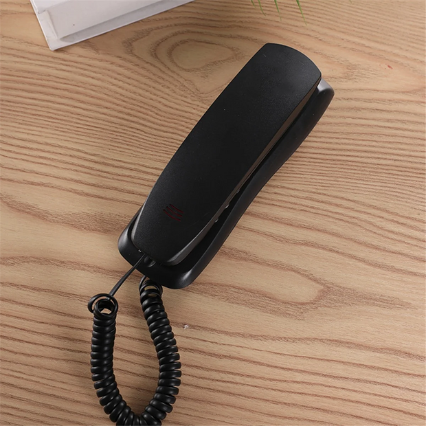 Wall Phone, Wired Phone, Landline Phone, Home Phone, Small Extension, Small Hang-Up Extension, Hotel Home Office Black