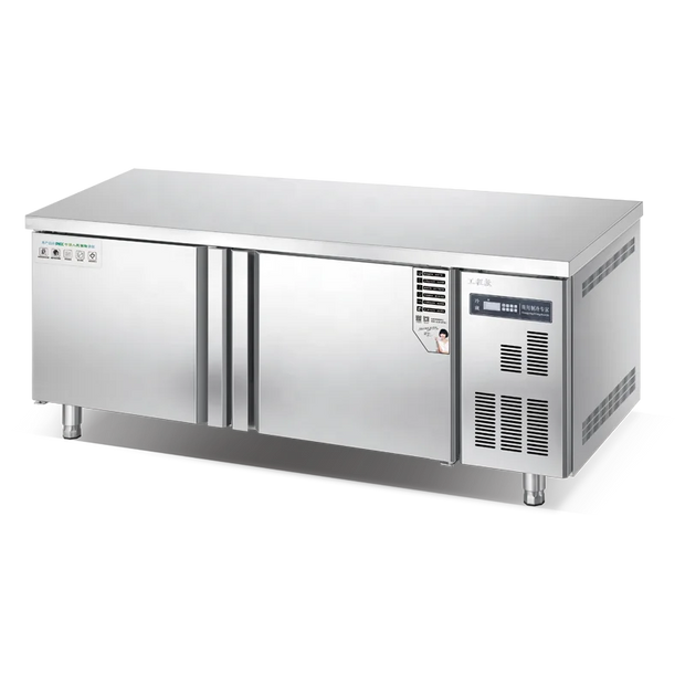 Commercial Freezer Under Counter Chiller Stainless Steel Counter Top Work Table Refrigerator Workbench Refriger Refrigerated