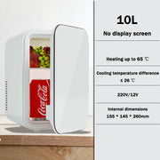 12V Car refrigerator Small Household Refrigeration Cabinet Car Home Dual-use Freezer Cosmetics refrigeration Box Mini Fridge 10L