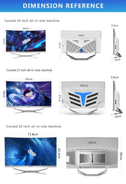Hot Selling Gaming Desktop Computer 24 27 32 Inch in All-in-one PC Curved Screen All in One Pc I7 I5 I3 AIO for Office Home