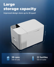 PHILIPS TB5101G 12 Volt Fridge, 25 Litre Car Fridge, 12/24 V DC Car Electric Fridge, Compressor Cool Box for Car, Truck
