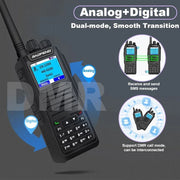 Baofeng DM-1701 DMR Walkie Talkie Open GD77 UHF VHF Digital Mobile Two Way Radio 3000CH Dual Time Slot Tier 1+2 Update Firmware