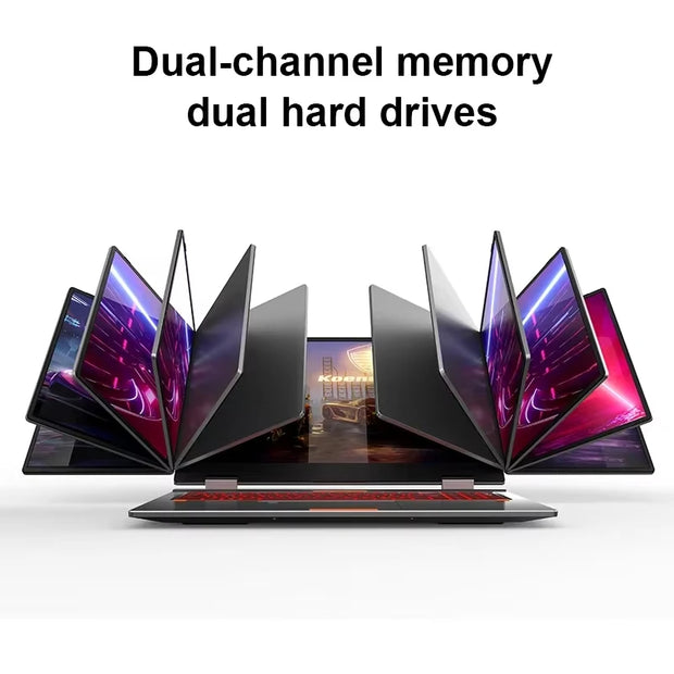 GLF-3P Triple Screen Gaming Laptop 16+10.5+10.5‘’ Touchpad Intel Core i7 computer 1260P 64GB RAM 2TB fingerprint+face Laptops