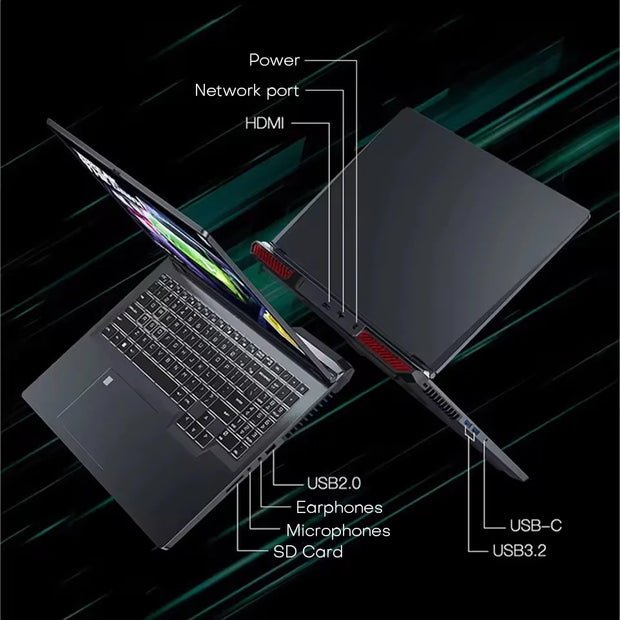 ACEKAMAS 16" Gaming Laptop intel Core i7-6700HQ GTX 1060 IPS 1920*1200 Notebook PC 16GB RAM 1TB SSD Windows 11 Laptop Computer