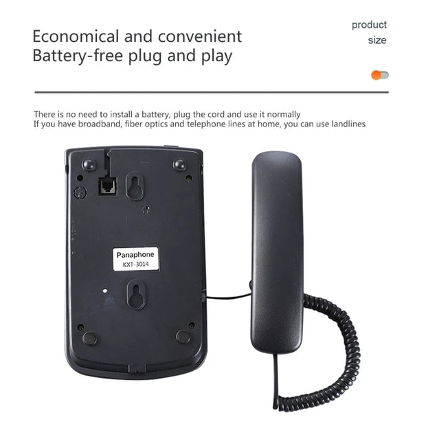 Corded Landline Telephone Desk House Phone with Large Buttons Home Phone Corded Telephone for Home Office Hotel Bathroo