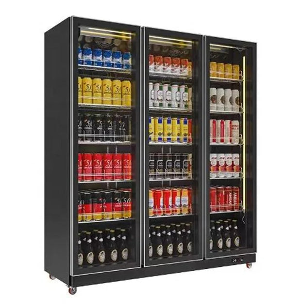 Good Price Glass Door Freezer Supermarket Wine Beverage Refrigerator for Cola Soda Cooler