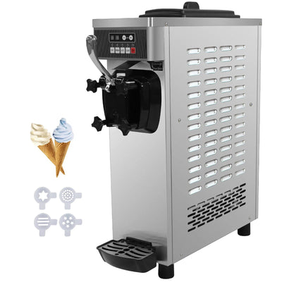 VEVOR Desktop single head ice cream machine 8116F 220V European plug fresh-keeping puffing shortage alarm suitable for catering